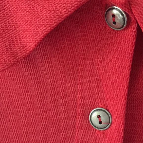 Button down red short sleeve shirt dress - Picture 5 of 8